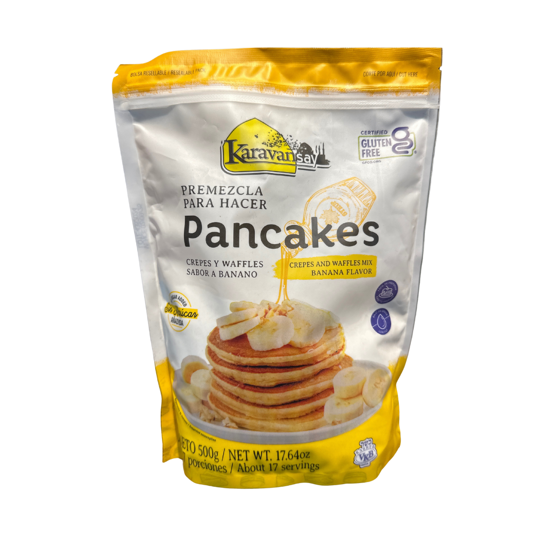 MEZCLA PARA HACER PANCAKES SABOR A BANANO - KARAVANSAY