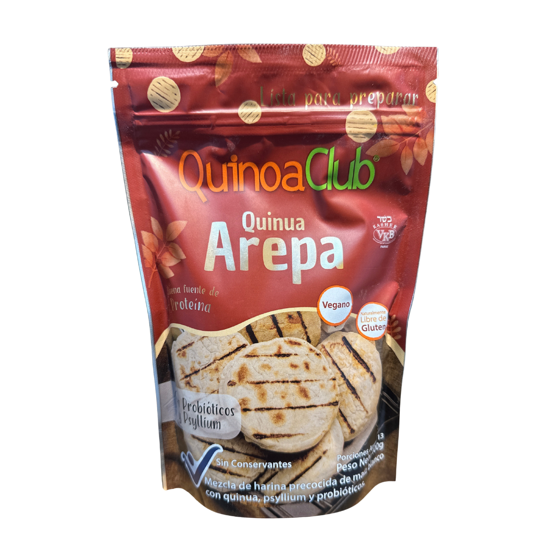 HARINA PRECOCIDA DE MAIZ QUINUA AREPAS - QUINOACLUB