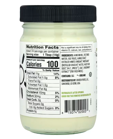 MAYONESA X 355ML - CHOSEN FOODS