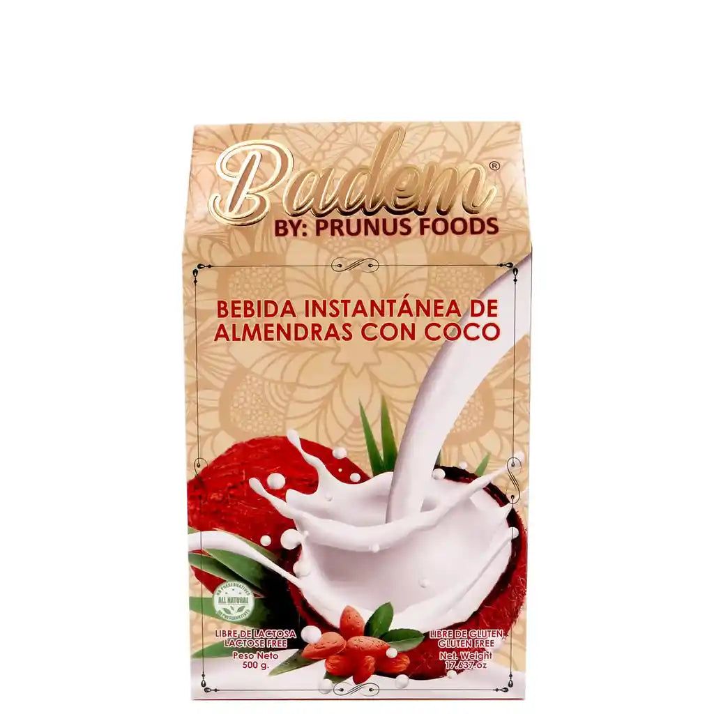 BEBIDA DE ALMENDRAS CON COCO EN POLVO X 500GR - BADEM