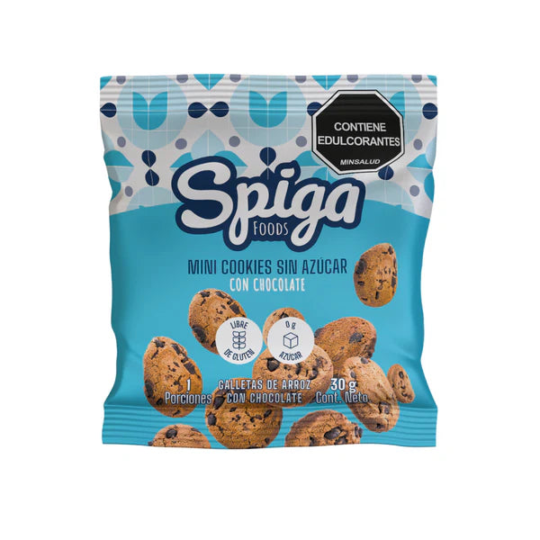 MINI COOKIES CON CHOCOLATE X 30GR - SPIGA