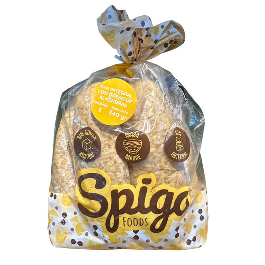 PAN INTEGRAL CON QUESO DE ALMENDRAS - ESPIGA