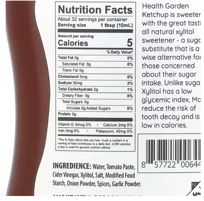 KETCHUP X 473ML - HEALTH GARDEN