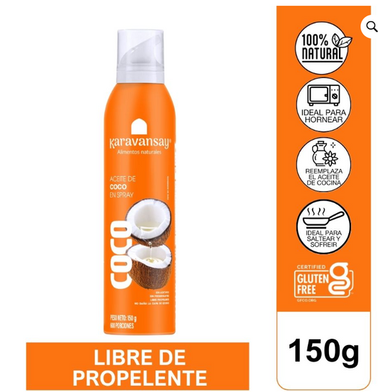 ACEITE DE COCO EN SPRAY X 150GR - KARAVANSAY