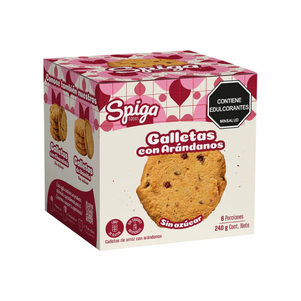 GALLETAS DE ARROZ CON ARÁNDANOS X 6UDS - SPIGA