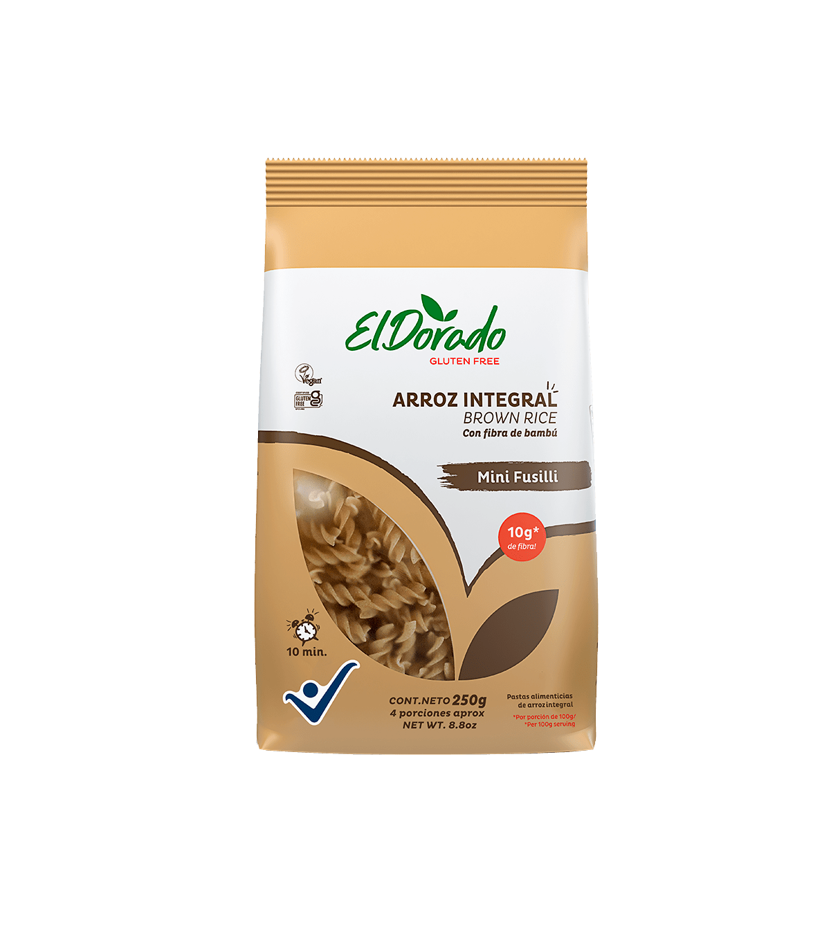 MINI FUSILLI ARROZ INTEGRAL- EL DORADO