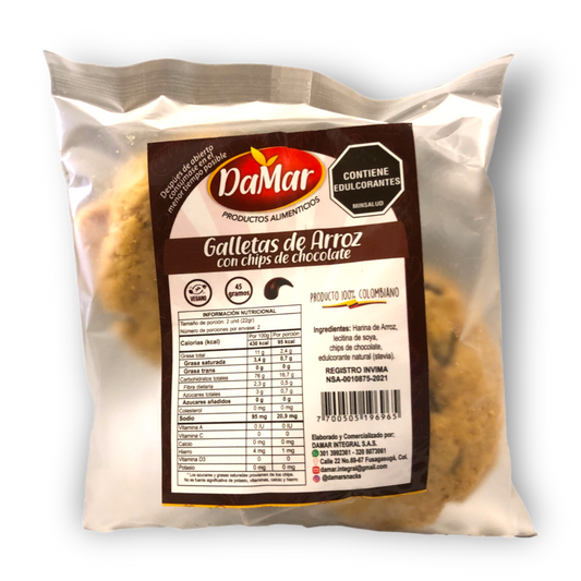 GALLETA CHIPS DE CHOCOLATE - DAMAR